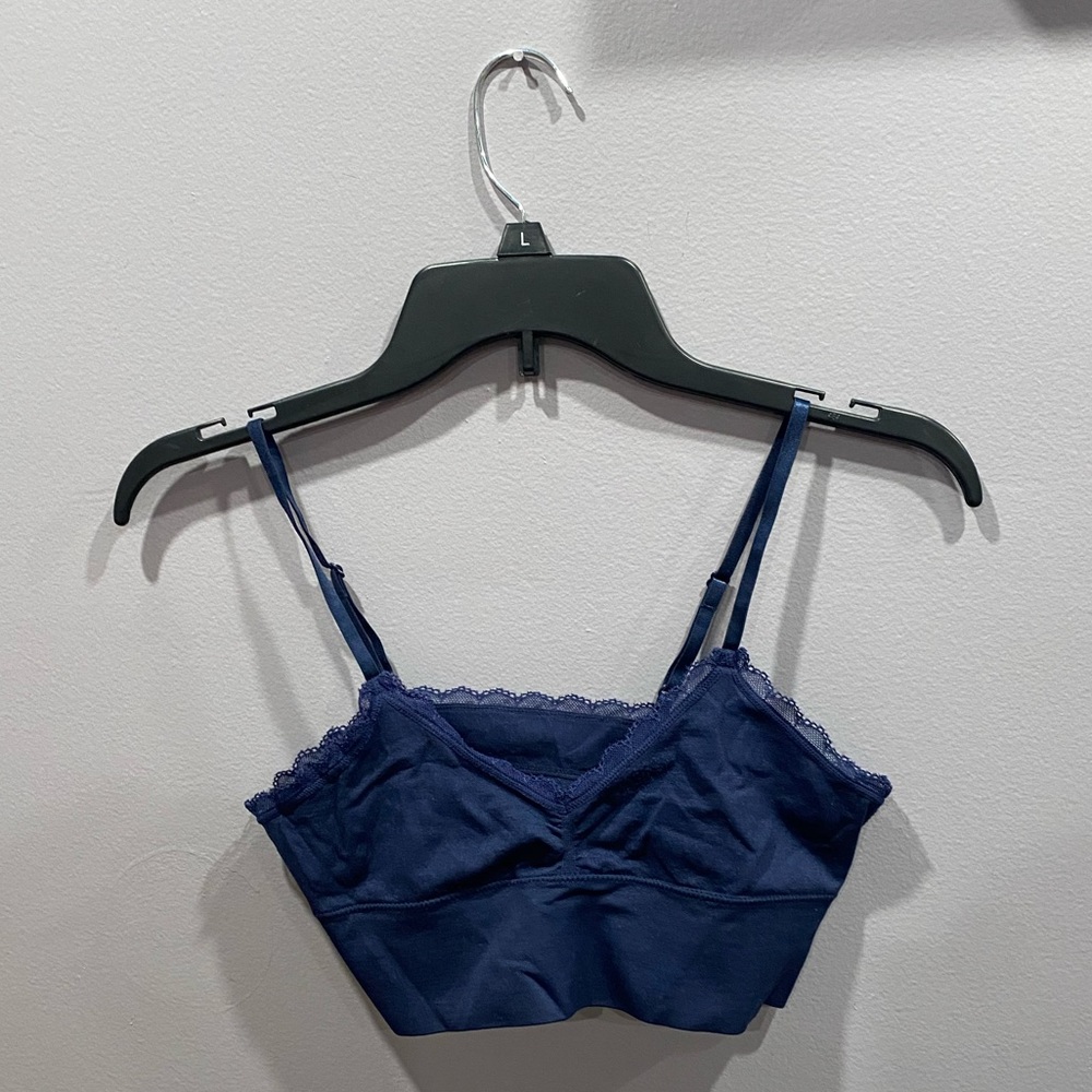 Blue lace bralette